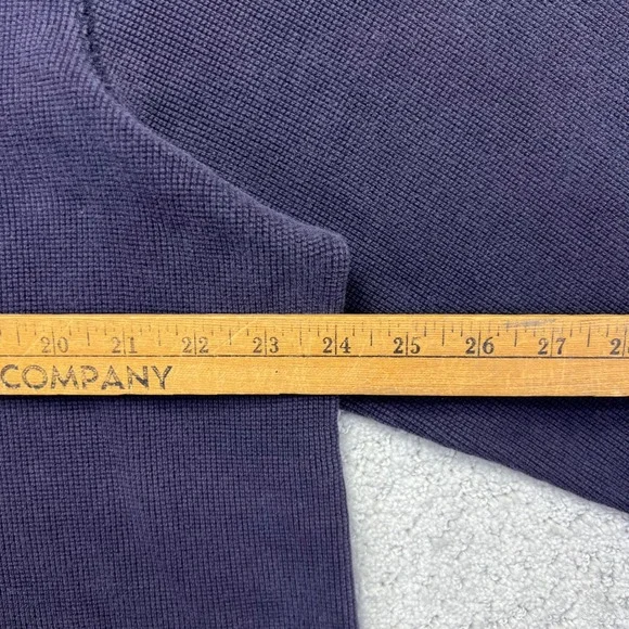 Lands End Thermal Shirt Mens XL Navy Purple Waffle Knit Long Sleeve Heavyweight - Picture 13 of 16